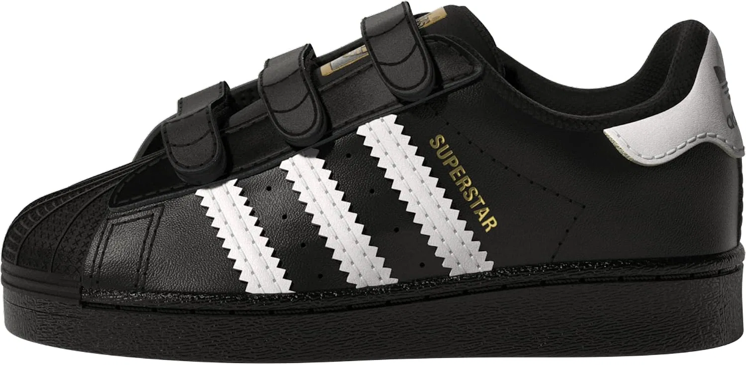Детские кроссовки для мальчиков Superstar adidas Originals, Black/White/Black