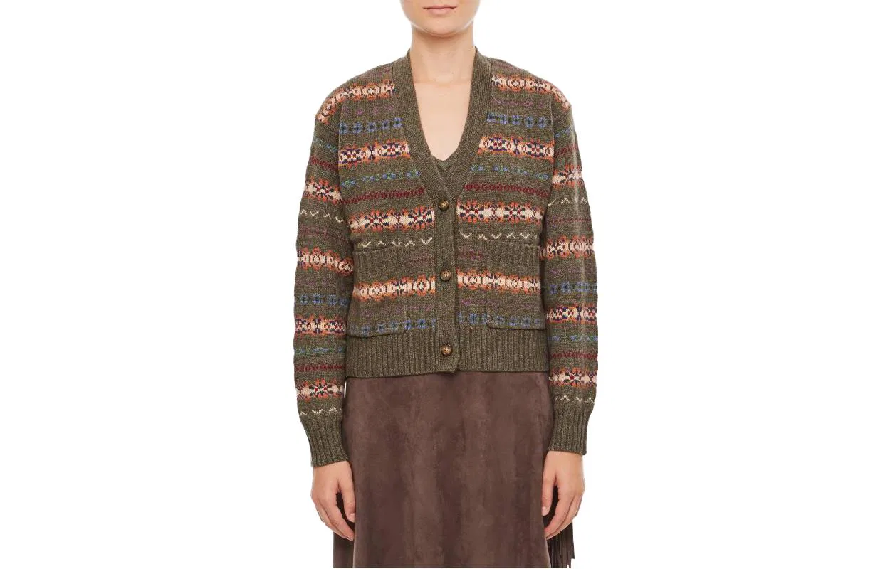 Женский свитер с высоким воротом Polo Ralph Lauren, Green Multicolor