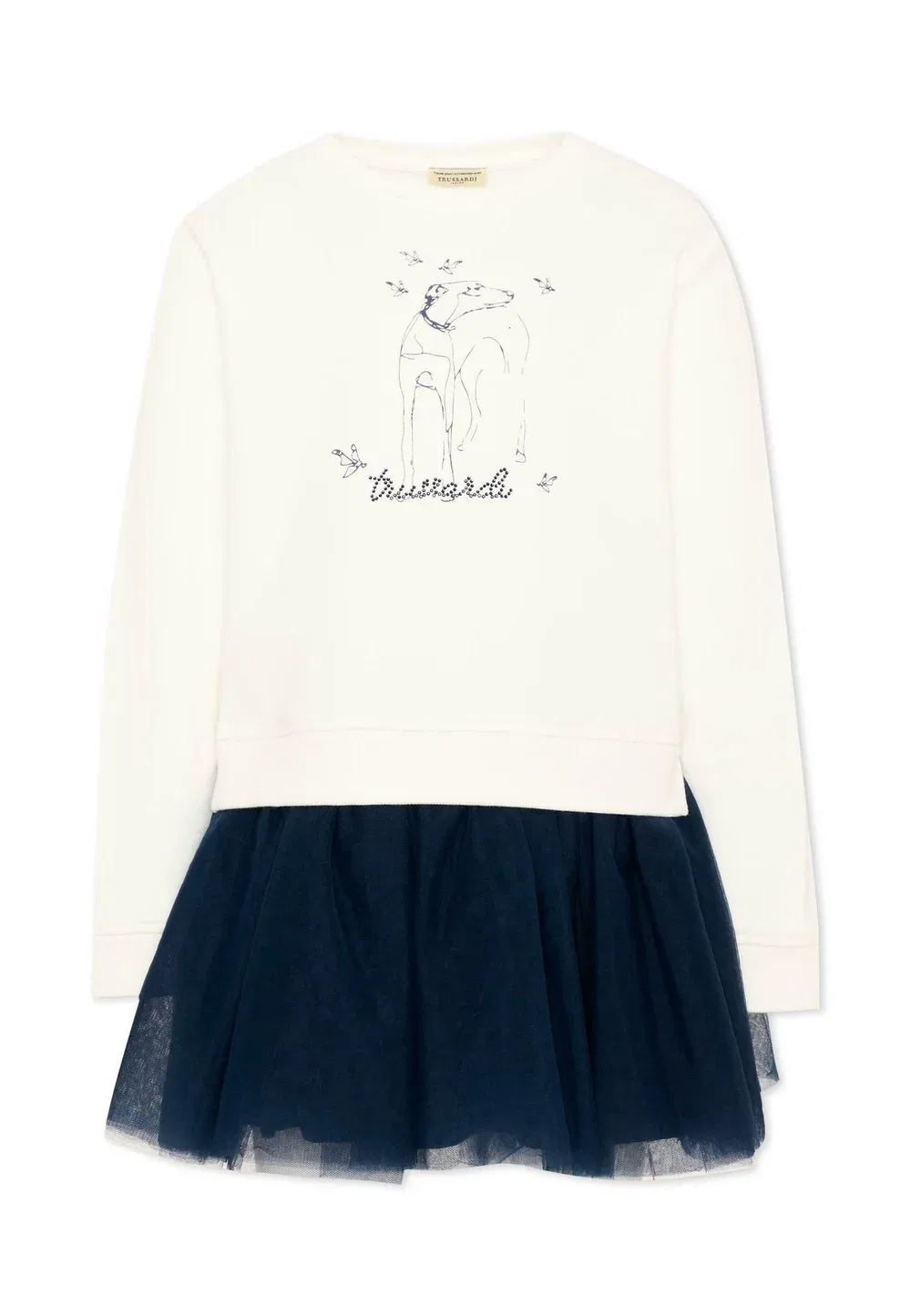 Вестито - повседневное платье Tru Trussardi Junior, Ivory