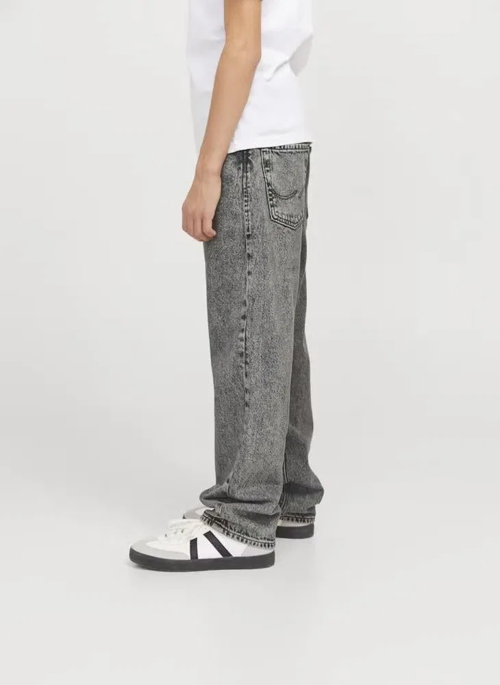 Джинсы свободного кроя для подростков, серая деним, Jack & Jones Junior — фото 4