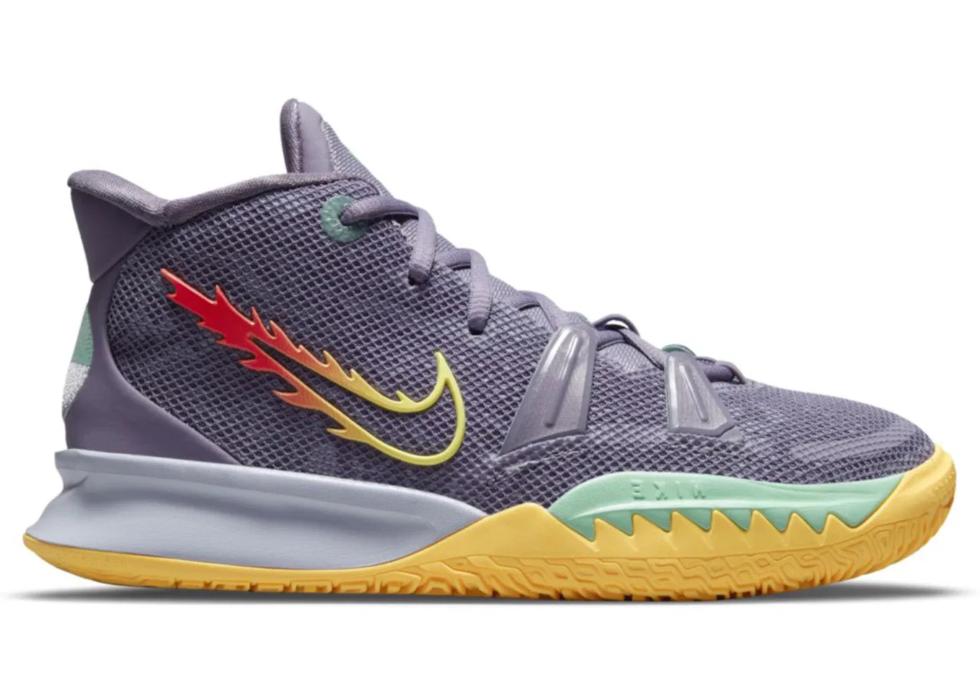 Детские кроссовки для мальчиков баскетбольные Nike Kyrie 7, Daybreak/Siren Red/Ghost/Citron Pulse