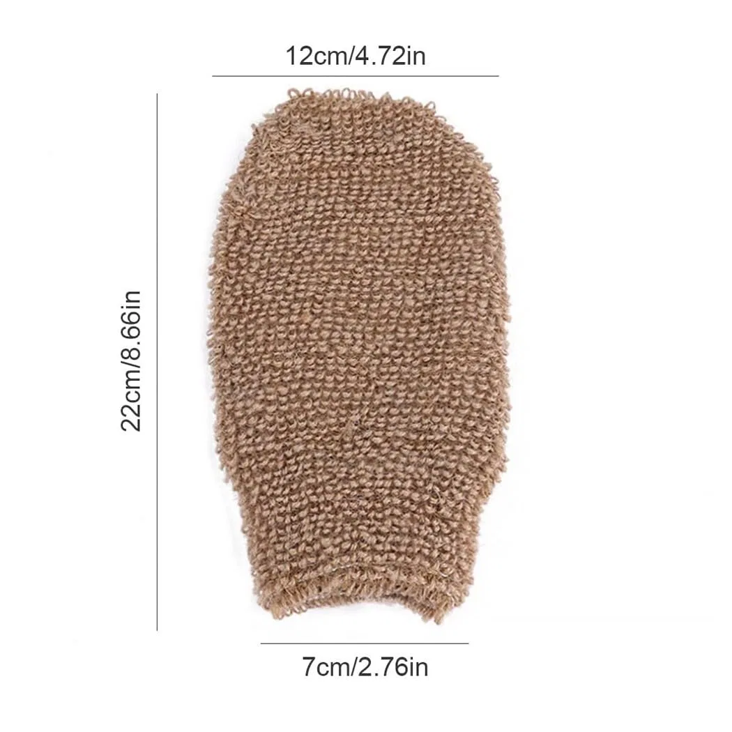 Перчатки для отшелушивания тела, Voarge, 2 шт, 22x12 см, Beige, Brown — фото 3