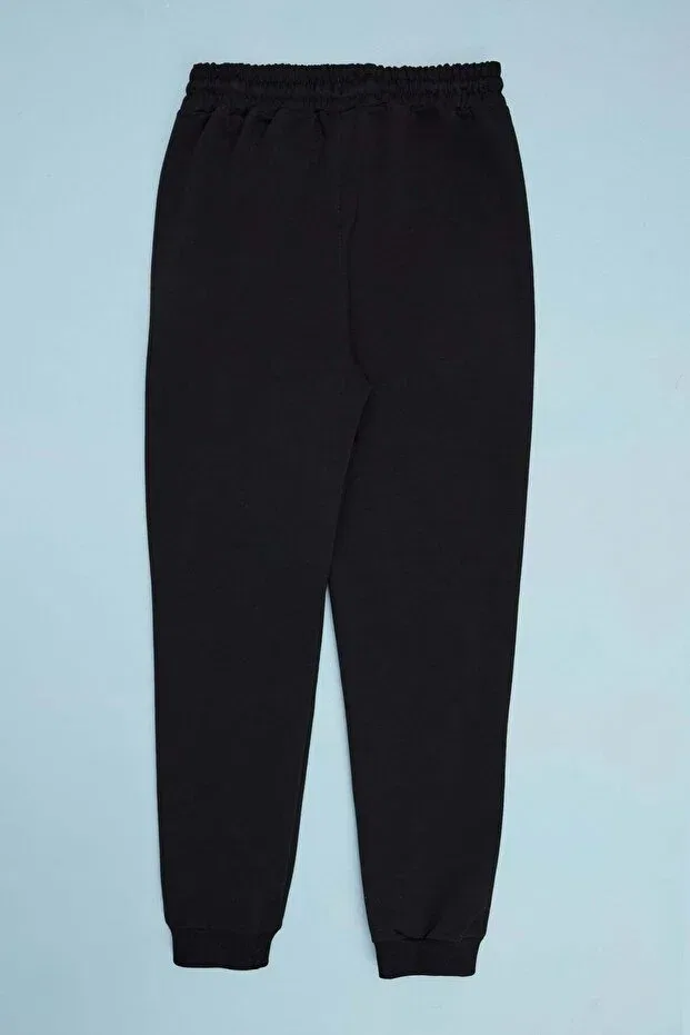 Детские спортивные штаны с принтом Jogger Sweatpants Fulla Moda, Black — фото 3
