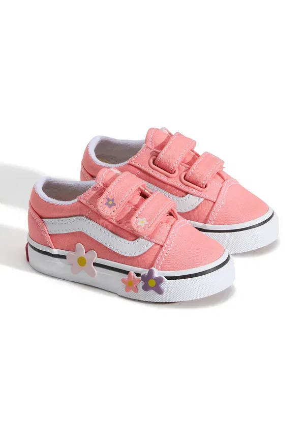 Кроссовки с цветочным принтом Old skool v flower unisex, Vans, Medium Pink, розовый — фото 2