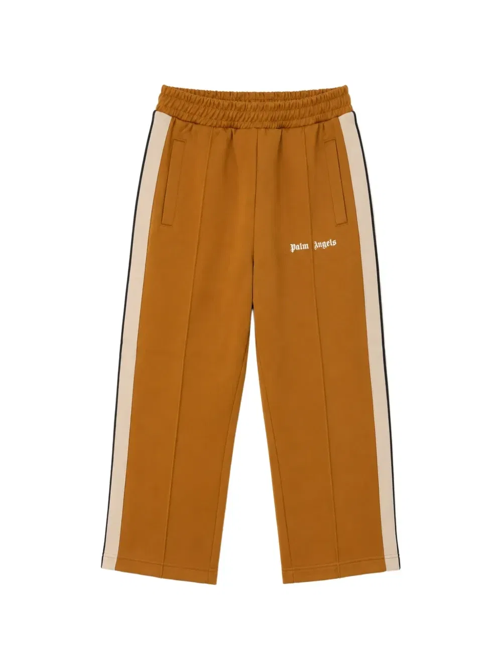 Спортивные штаны с логотипом и боковыми полосками Palm Angels Kids, коричневый