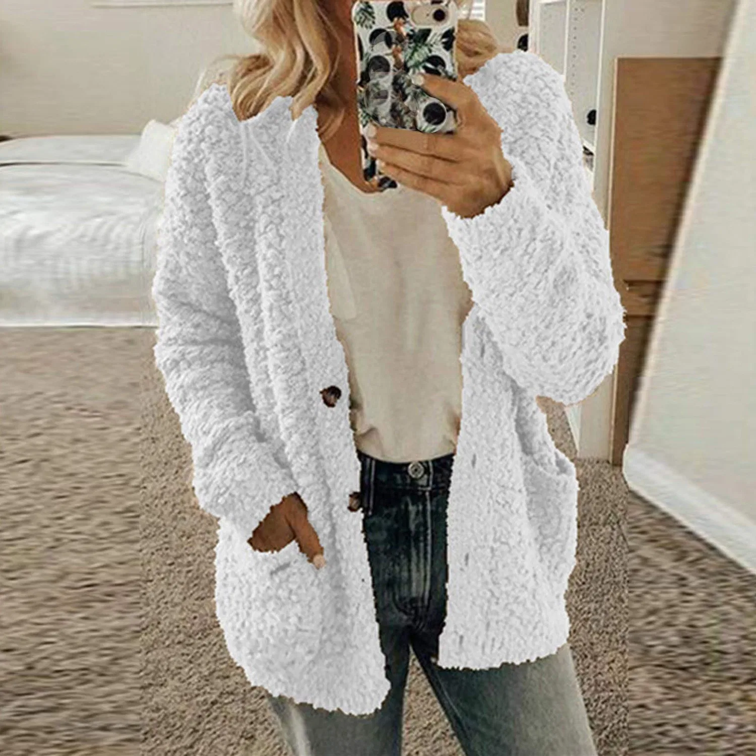 Женский утепленный жилет без рукавов, bianco — фото 2