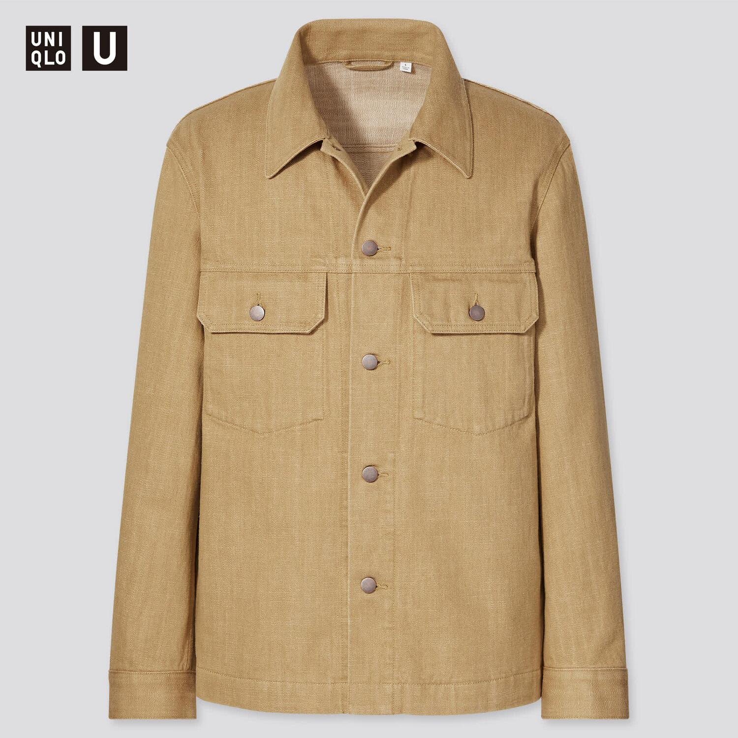 

Мужская хлопковая куртка Uniqlo U Collection, 32 бежевый