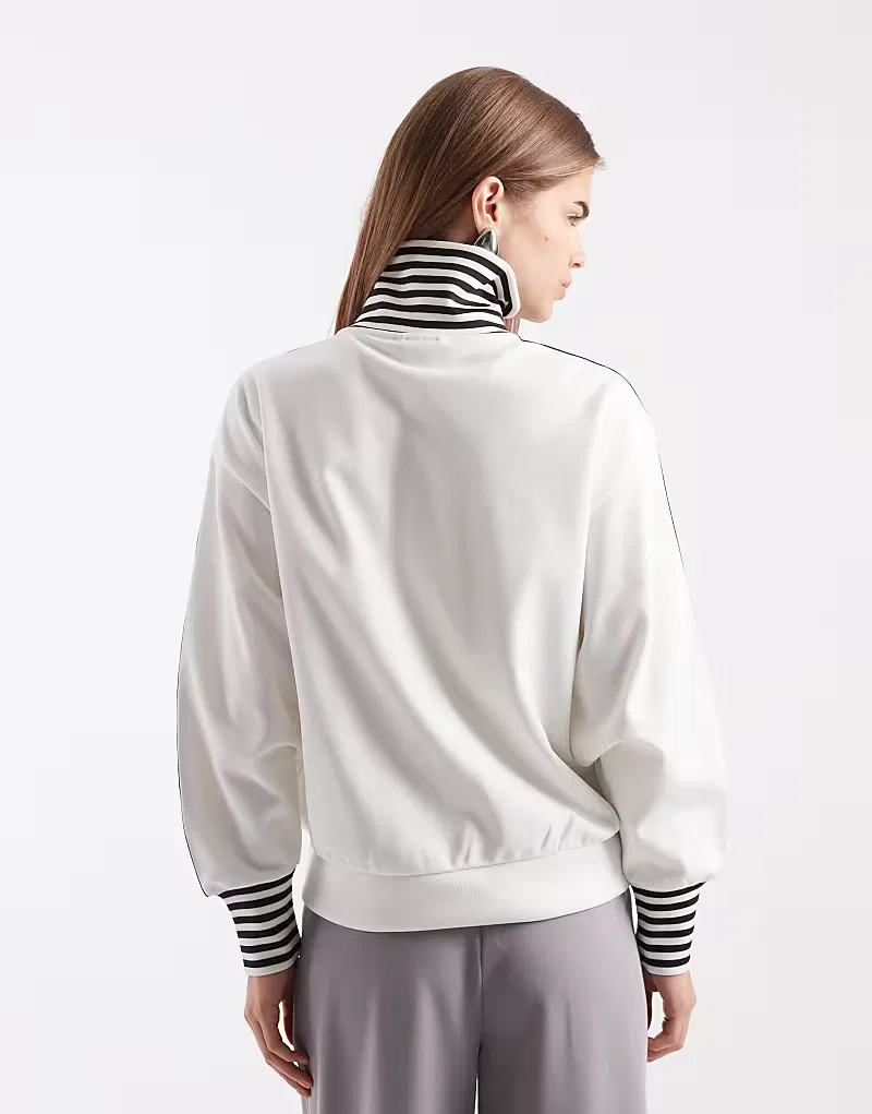 Спортивная куртка Adidas Originals в винтажном стиле, кремовый — фото 3