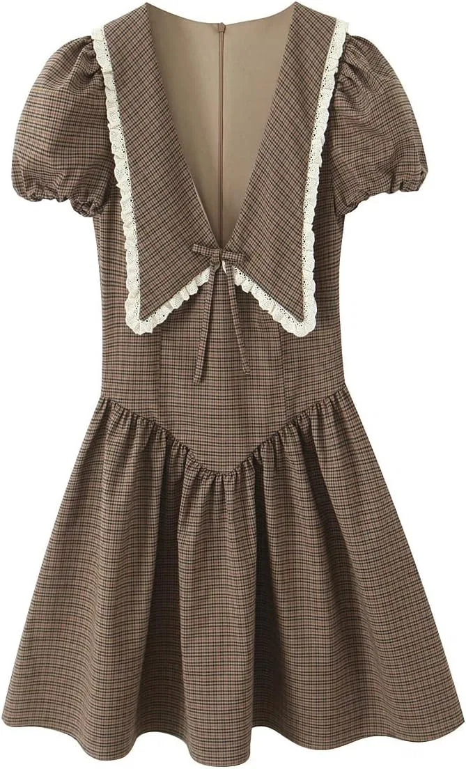 Женское платье с принтом, модель Plaid Print