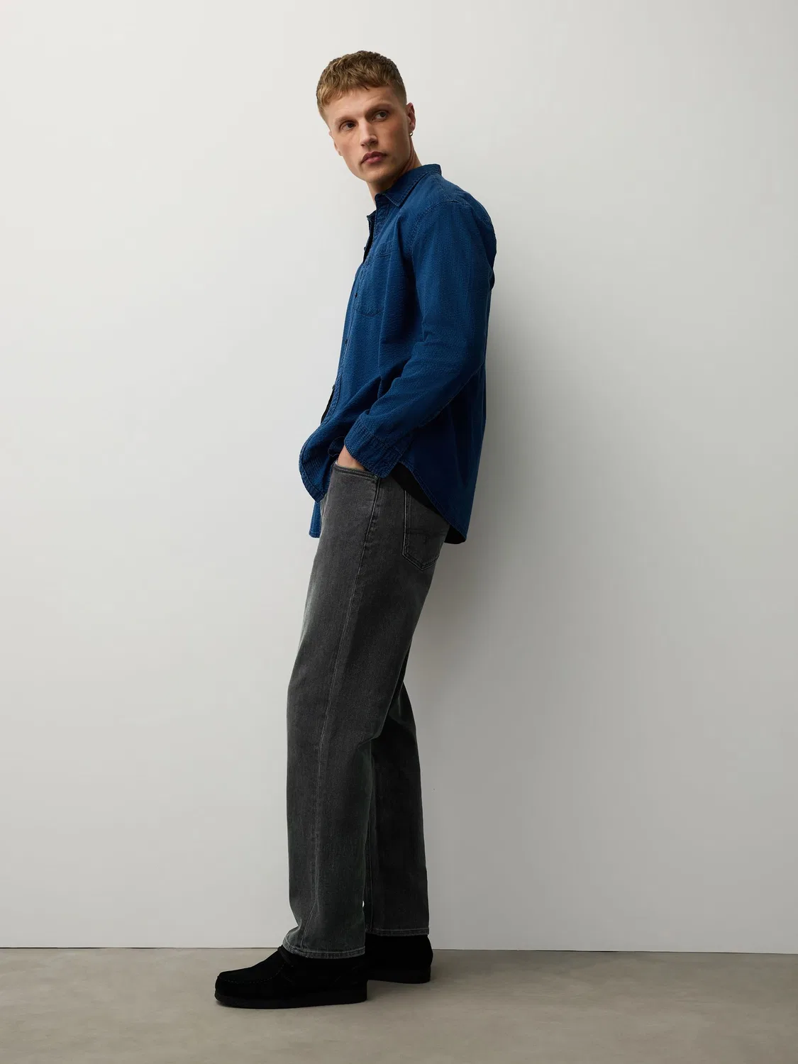 Джинсы Relaxed Fit, Grey Denim Next — фото 3