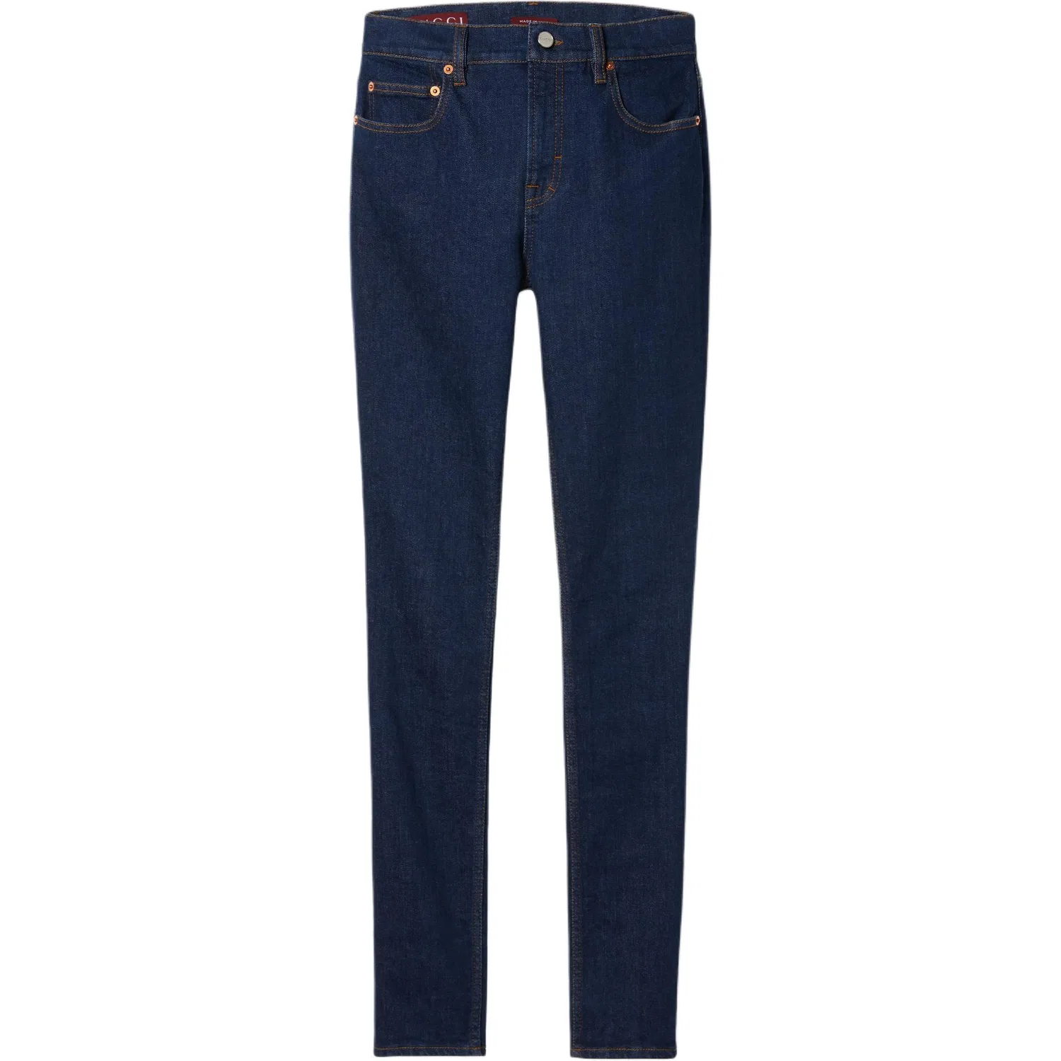 Джинсы GUCCI Прямой крой, элегантный дизайн, Indigo