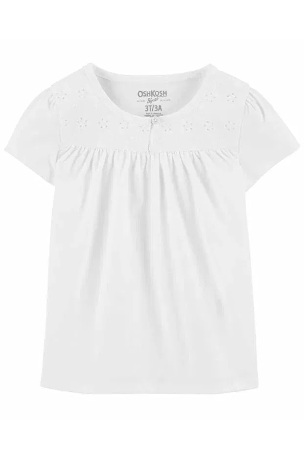 Детская футболка для девочек хлопковая Oshkosh B’Gosh, White