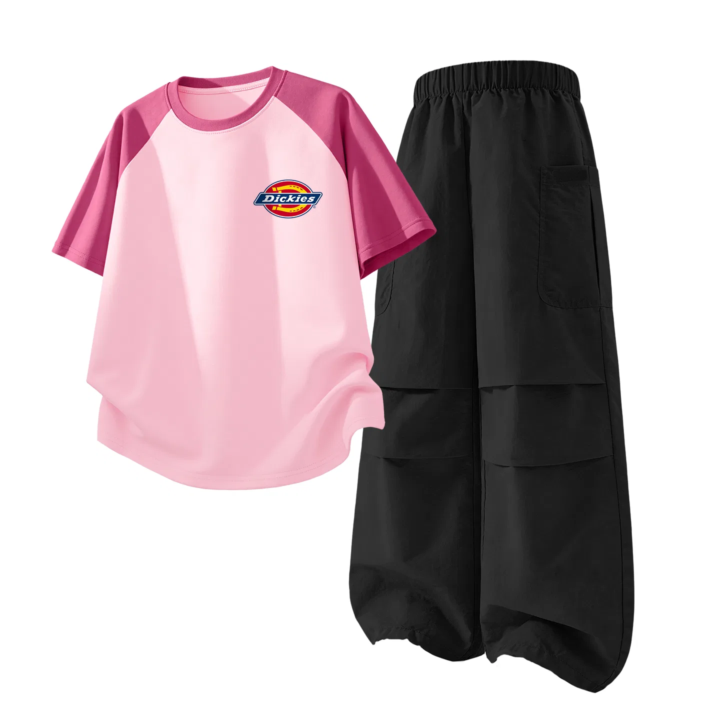 Детский спортивный костюм с логотипом S Logo Blackberry+Solid Color Black, Dickies