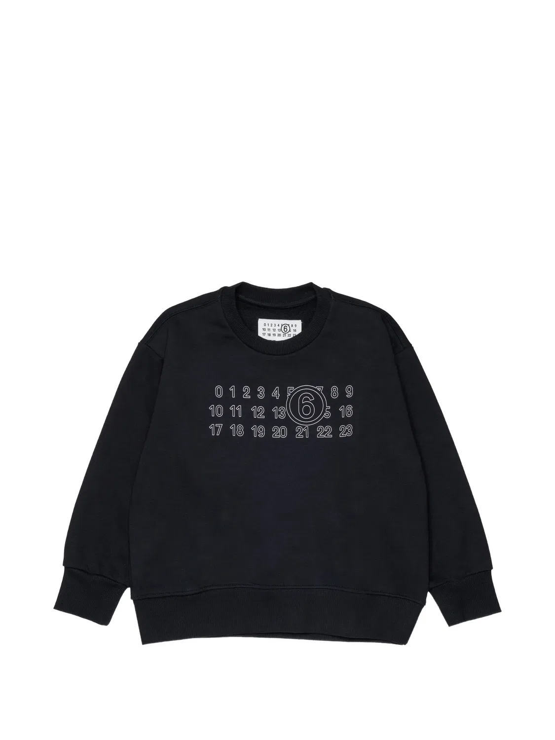 MM6 Maison Margiela Детский хлопковый свитшот Черный