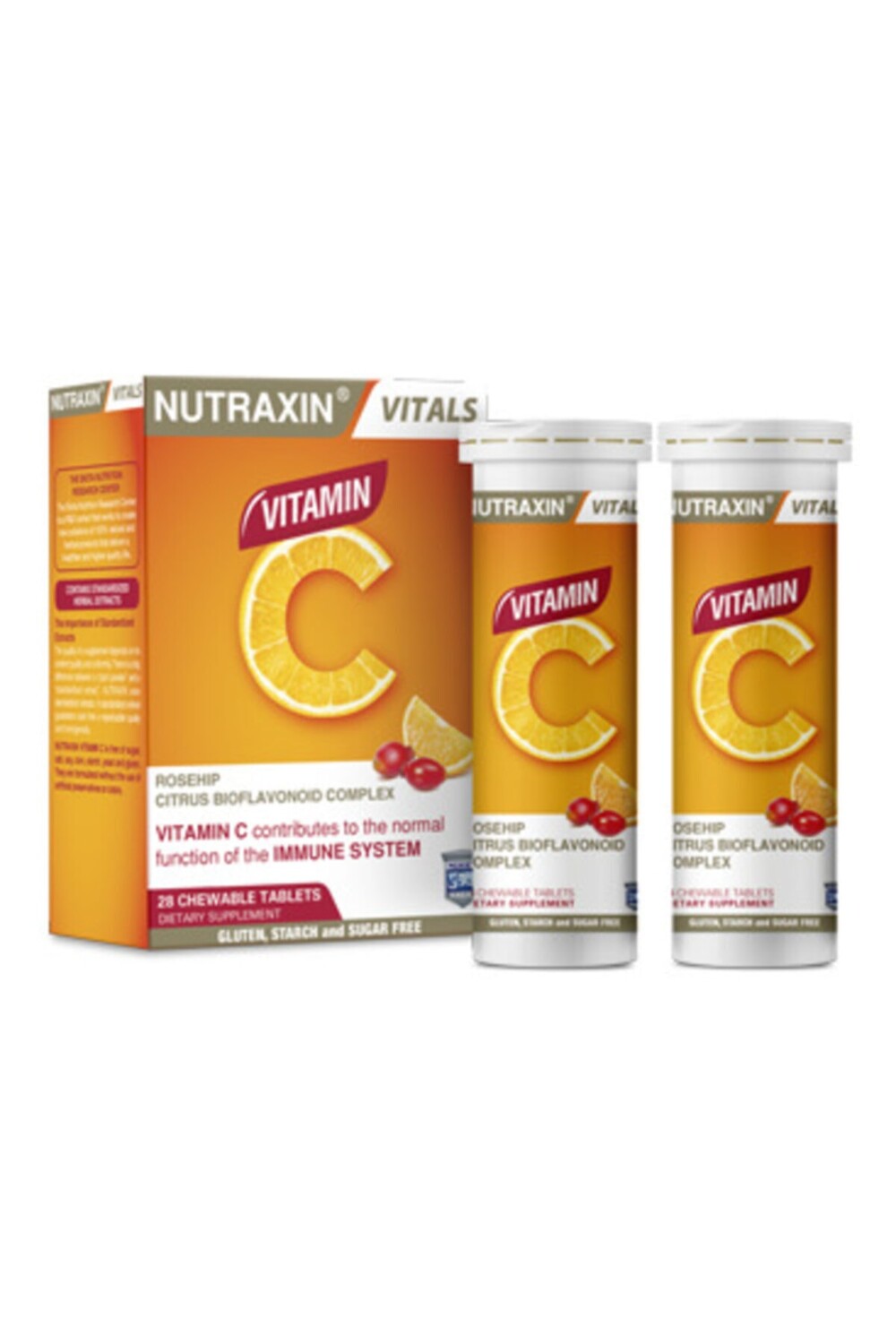 

Nutraxin Витамин С с экстрактом шиповника - 28 жевательных таблеток