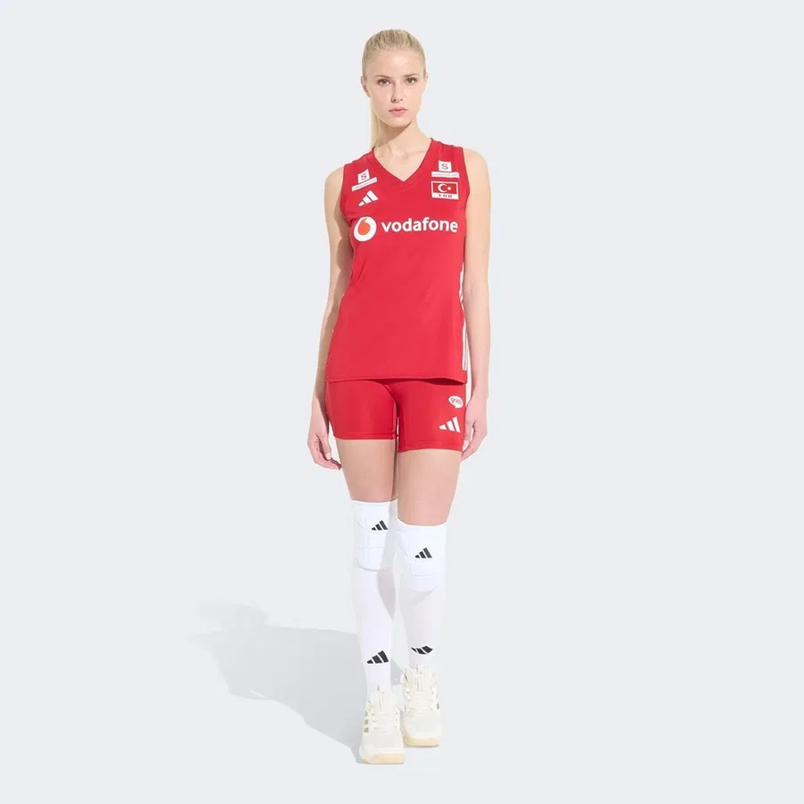 Женские спортивные леггинсы с принтом Türkiye Milli Takım adidas, Красный — фото 3