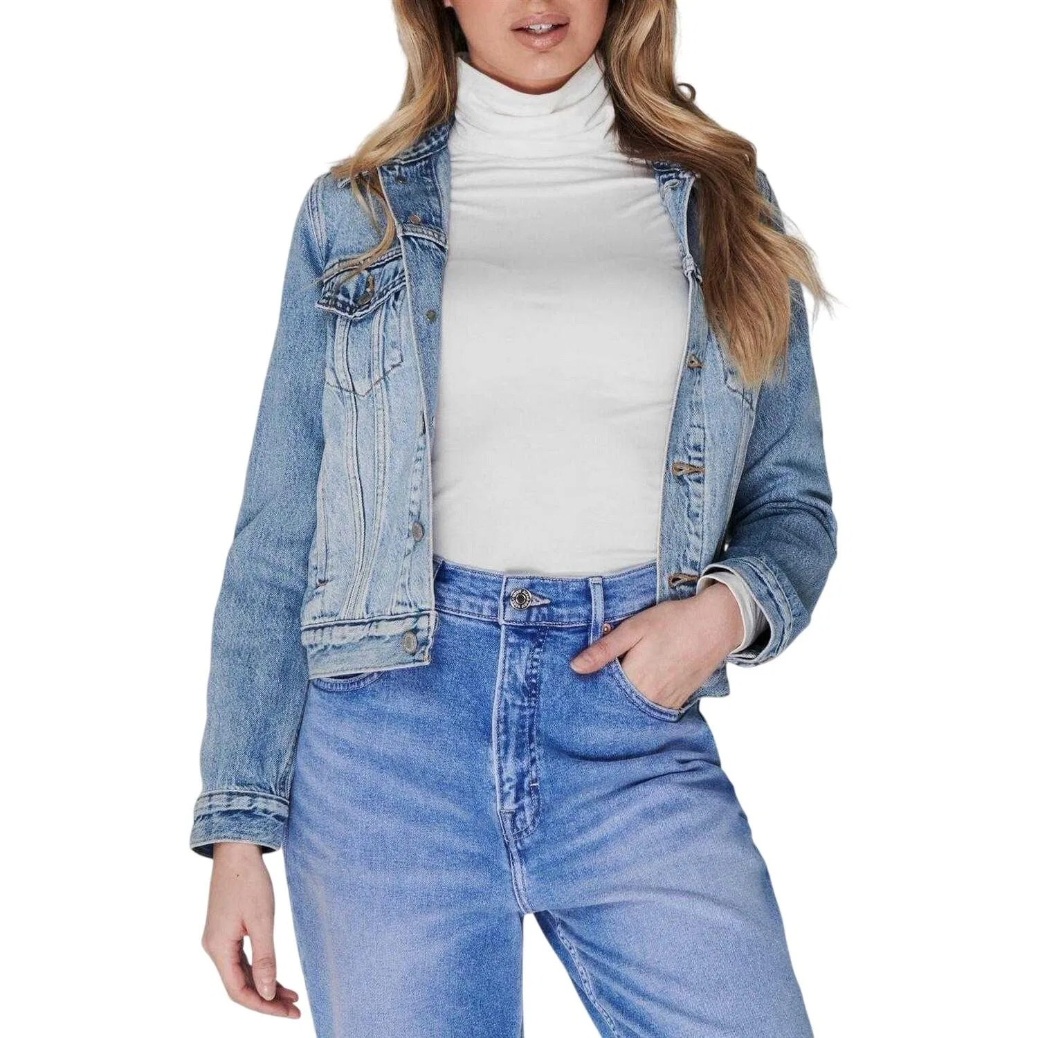 Женская джинсовая куртка с длинным рукавом Ex Levi's, Pastellblau Hellblau — фото 3