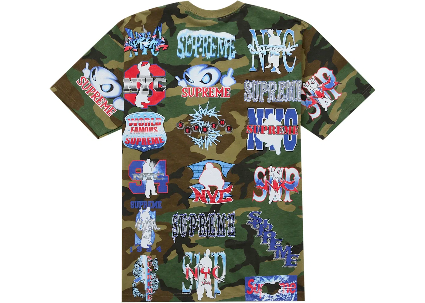 Мужская футболка Supreme Flash Tee, Woodland Camo — фото 2