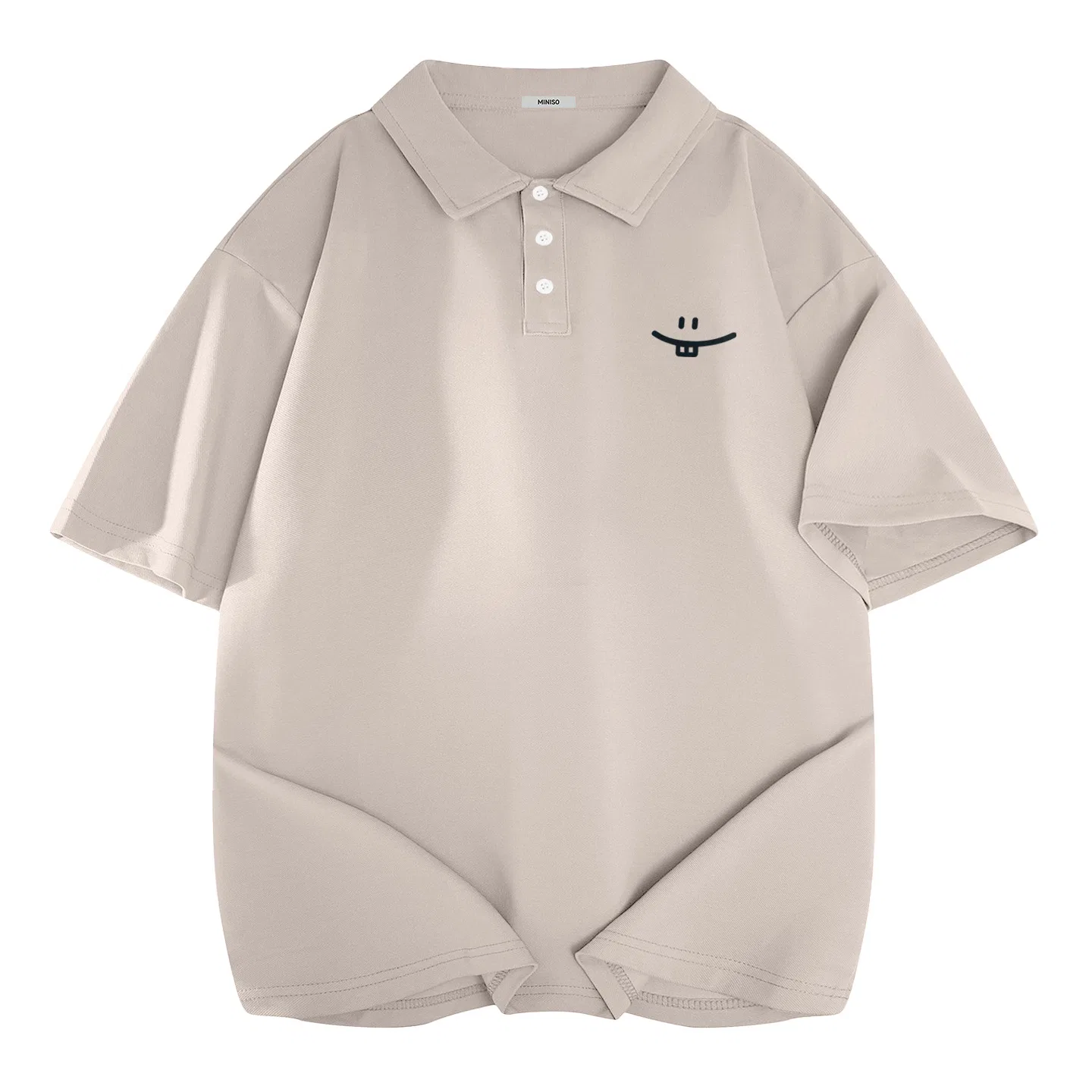Детское поло с принтом MINISO, Color: Cooling & Antibacterial Seagull Gray
