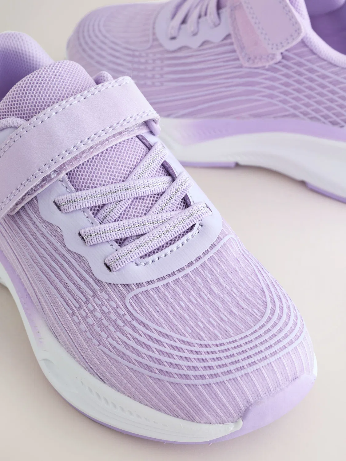 Кроссовки на шнуровке Elastic Lace-Up Next, сиреневый — фото 4