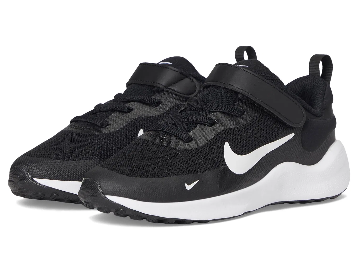 Детские кроссовки для мальчиков на шнуровке NIKE Revolution 7 (Gs) NIKE, White White Black