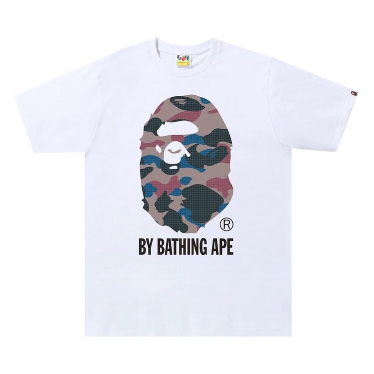 

Футболка BAPE Grid Camo By Bathing Ape Tee 'White/Purple', белый