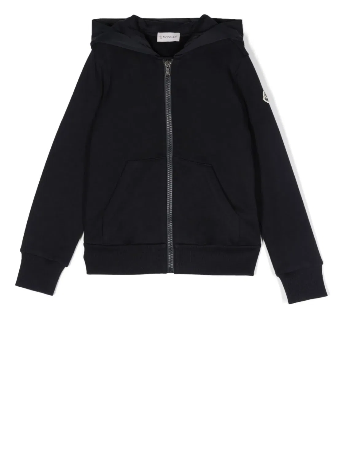 Хлопковое худи с логотипом Moncler, синий