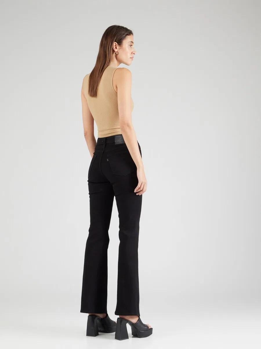 Джинсы-клеш LEVI'S '726 High Rise Flare Jeans' черного цвета — фото 4