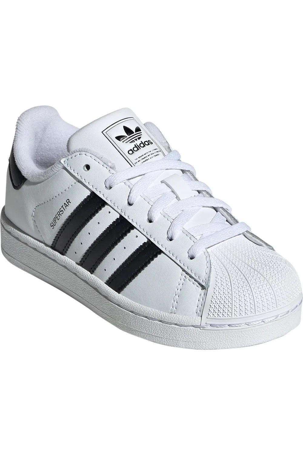 Кроссовки детские с защитным носком Superstar II adidas, белый/черный/белый