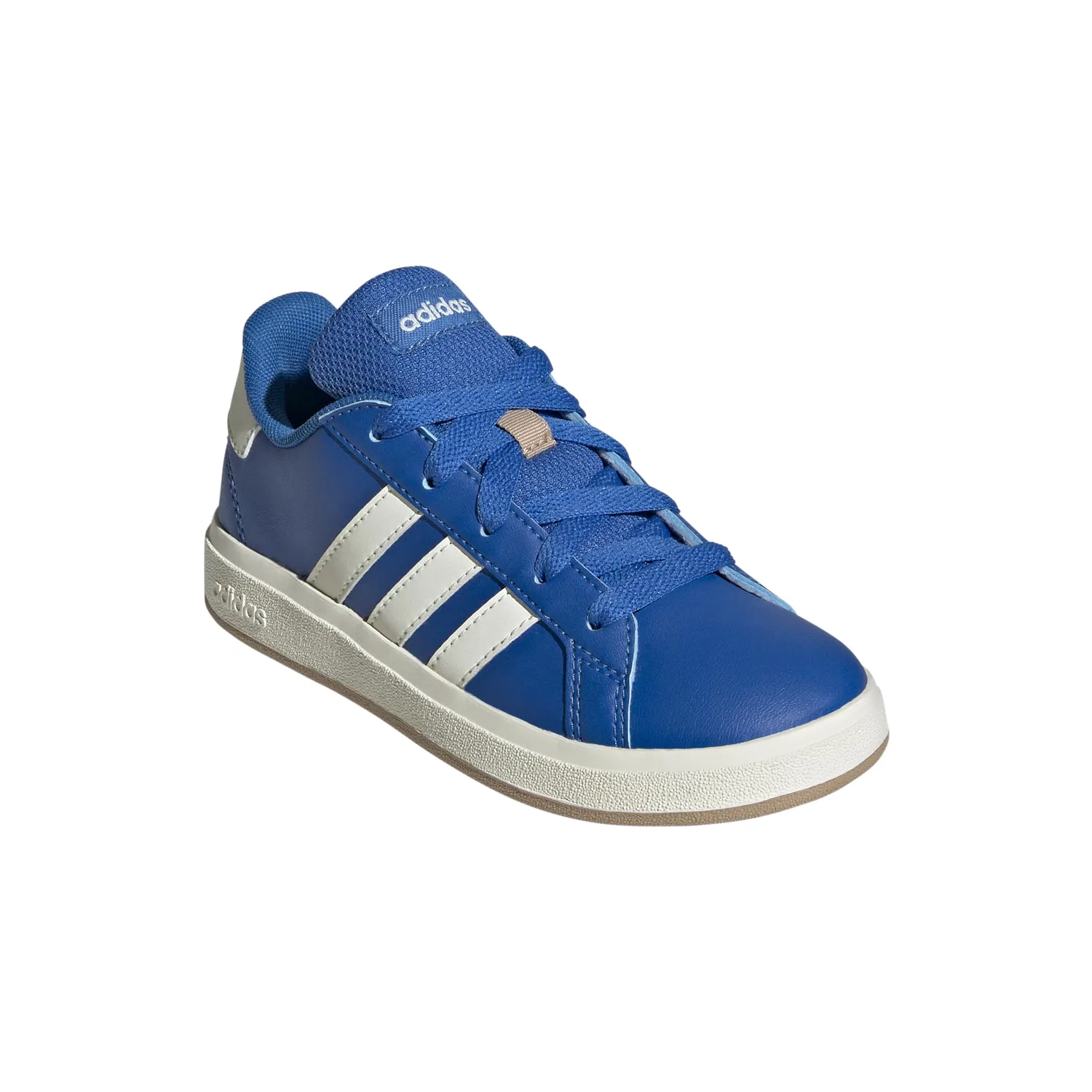 Детские кроссовки для мальчиков с липучками Superstar El I Gymnastics Shoe Adidas, Warm Sandstone Ivory Light Royal Blue