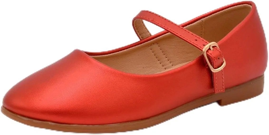 Детские туфли-балетки для девочек с бантом Nova Utopia Nova Footwear, Redpu