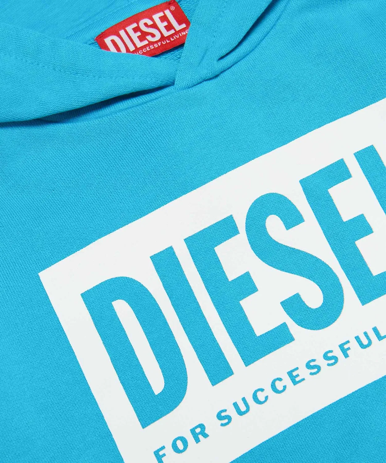 Детский худи с длинным рукавомс брендовым логотипом DIESEL KIDS, Оранжевый — фото 3
