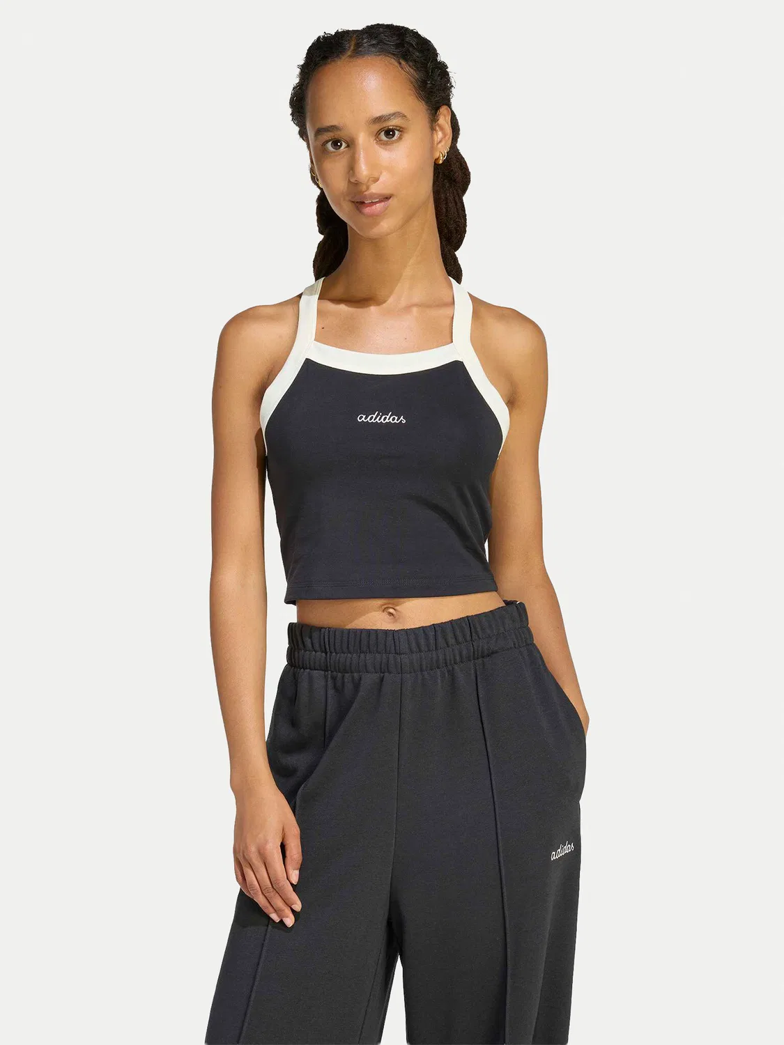 Женский топ облегающего кроя Seasonal Essentials Colorpop Adidas, черный