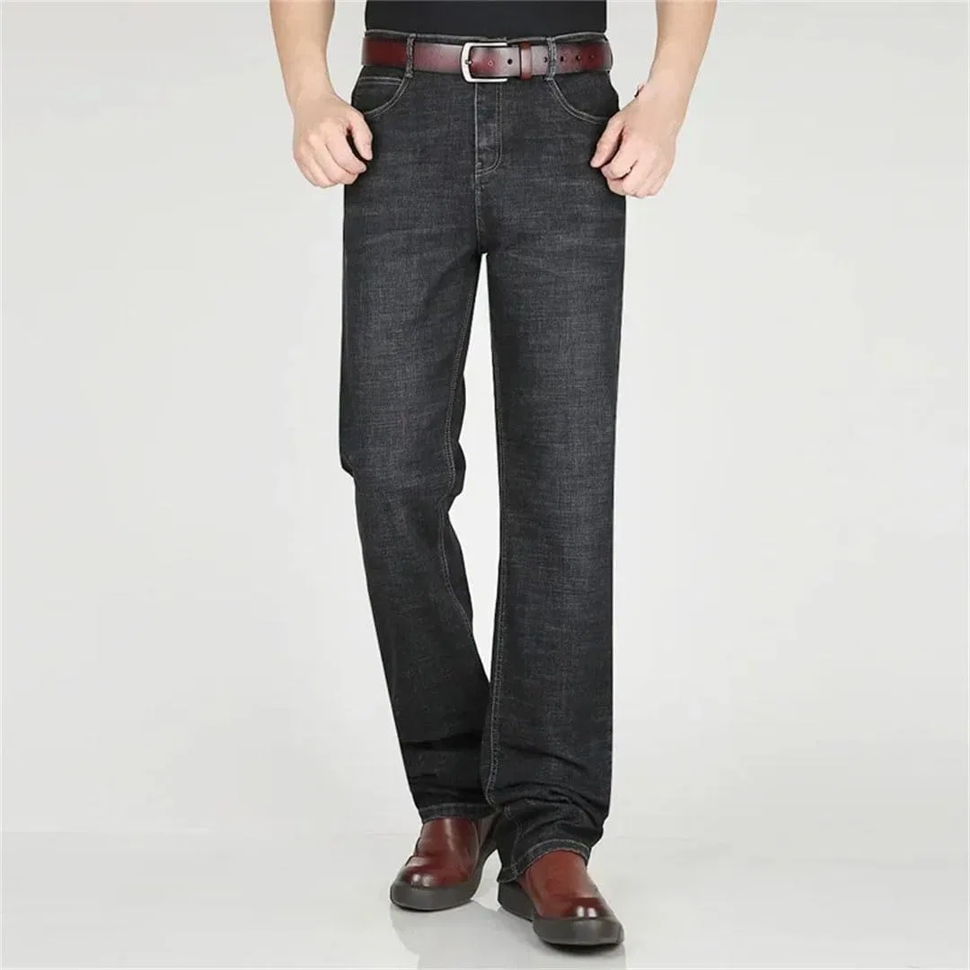 Джинсы прямые длинные, бренд отсутствует, черный — фото 4
