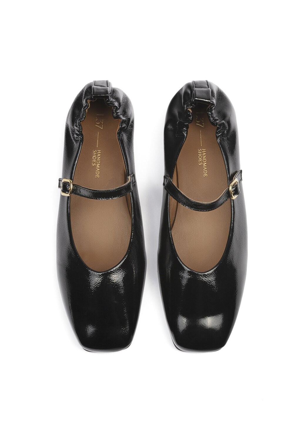 Балетки с ремешками на щиколотке Luxe Strides L37, черные