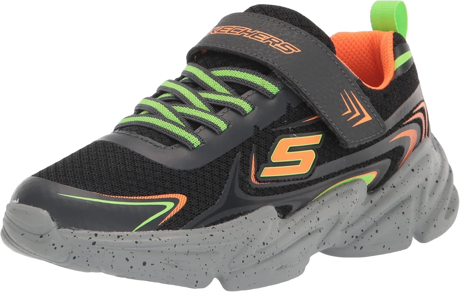 Детские кроссовки для мальчиков Wavetronic - Ravlor Skechers, Black/Charcoal/Orange