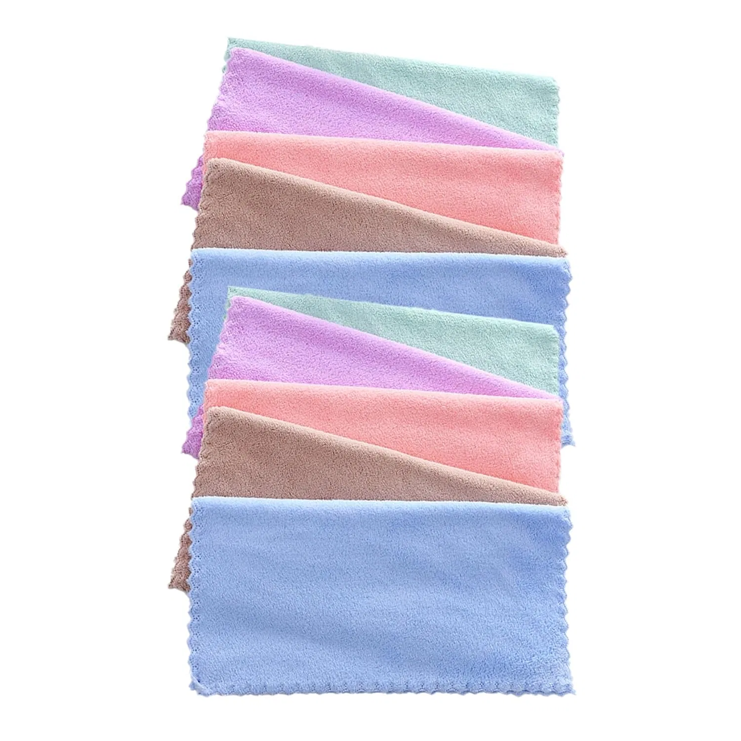 Салфетки для снятия макияжа из микроволокна, 10 шт, 25x25 см, DRESSOOS, мультиколор