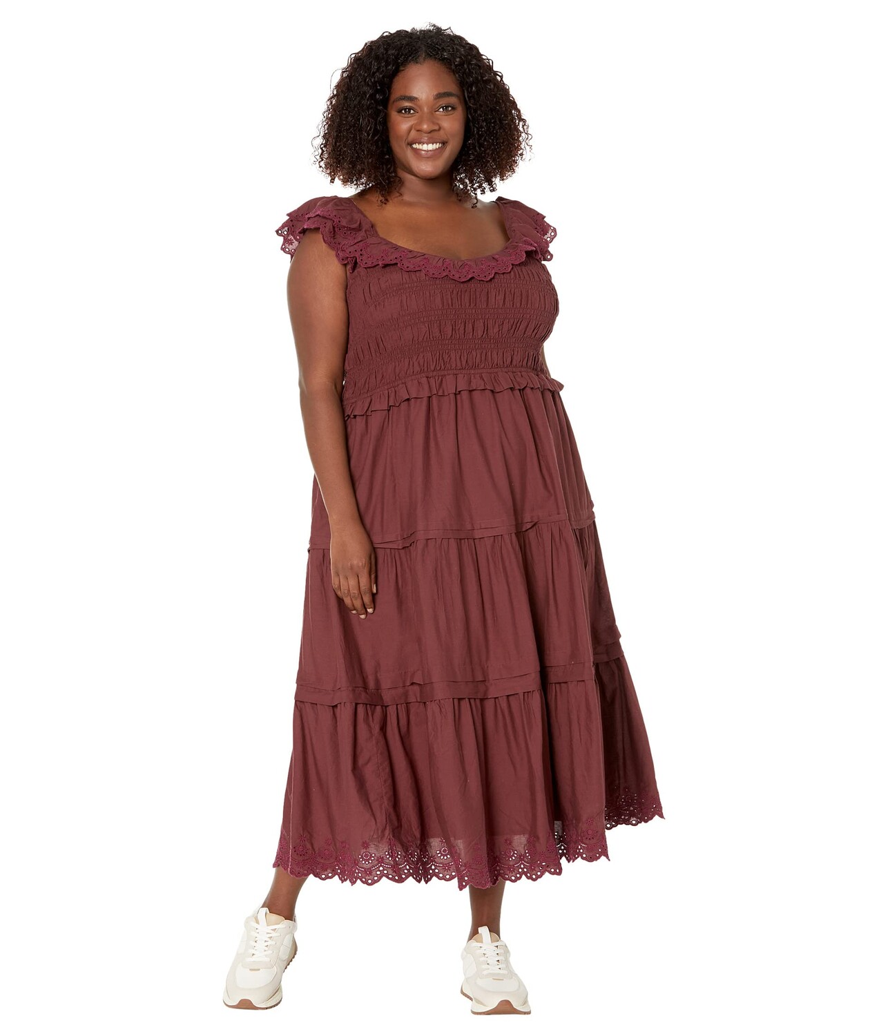 

Платье Madewell, Plus Lucie Embroidered Cotton Midi Dress