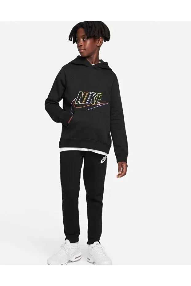 Детские свитшот для девочек с капюшоном Sportswear Pullover, Nike, Black