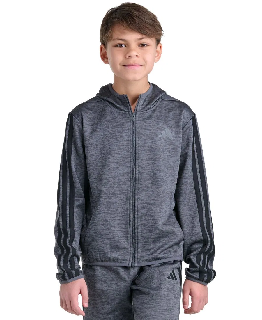 Худи на молнии с длинным рукавом adidas, Dark Gray Heather