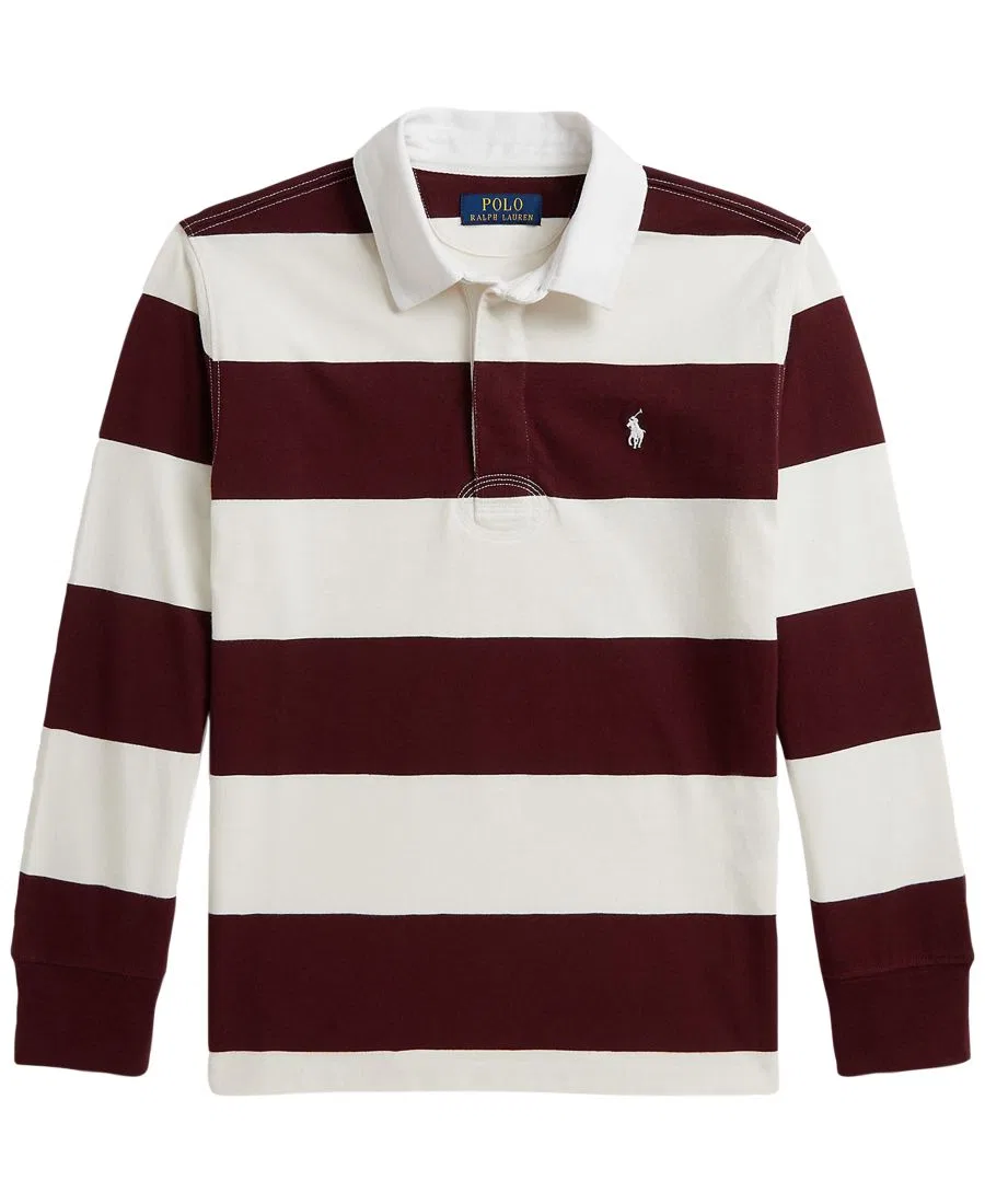 Рубашка-регби с длинным рукавом Iconic Long-Sleeve Rugby Shirt Polo Ralph Lauren, Rich Ruby Nevis