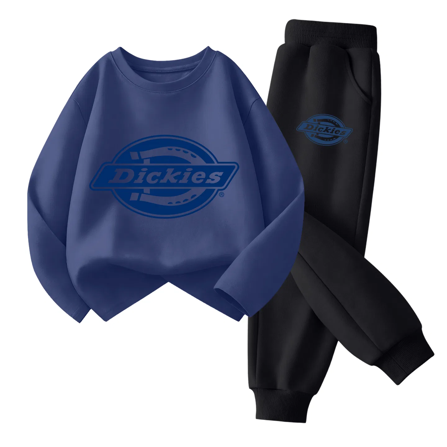 Детский спортивный комплект с принтом Negative Logo Dickies, Gray Blue/Black