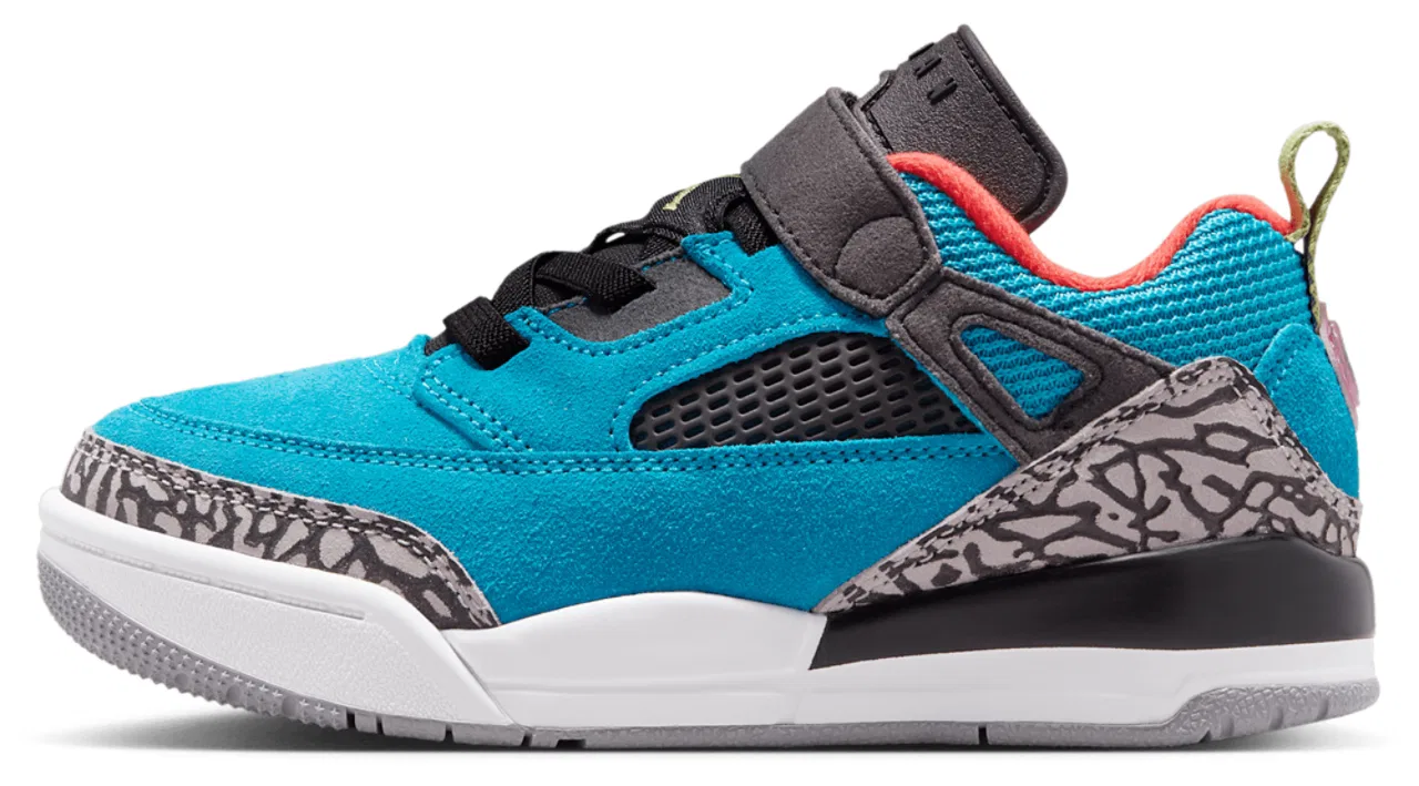 Кроссовки для мальчиков Spizike Low Jordan, цвет Vivid Green/Neo Turquoise/Light Crimson — фото 2