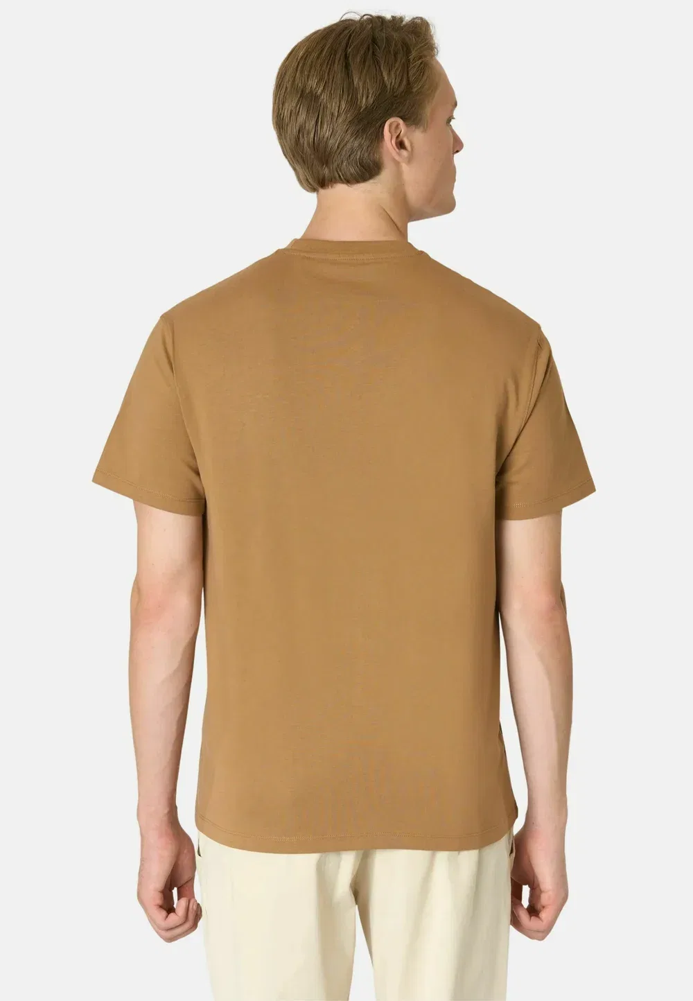 Футболка girocollo da uomo a maniche corte con logo colorato - базовая футболка U.S. Polo Assn., Marrone-162 — фото 3