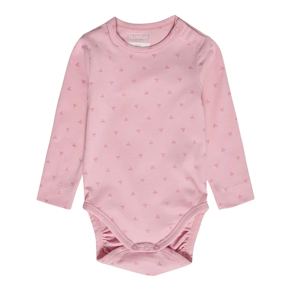 Боди с длинным рукавом Mini Bee AOP Hummel, розовый