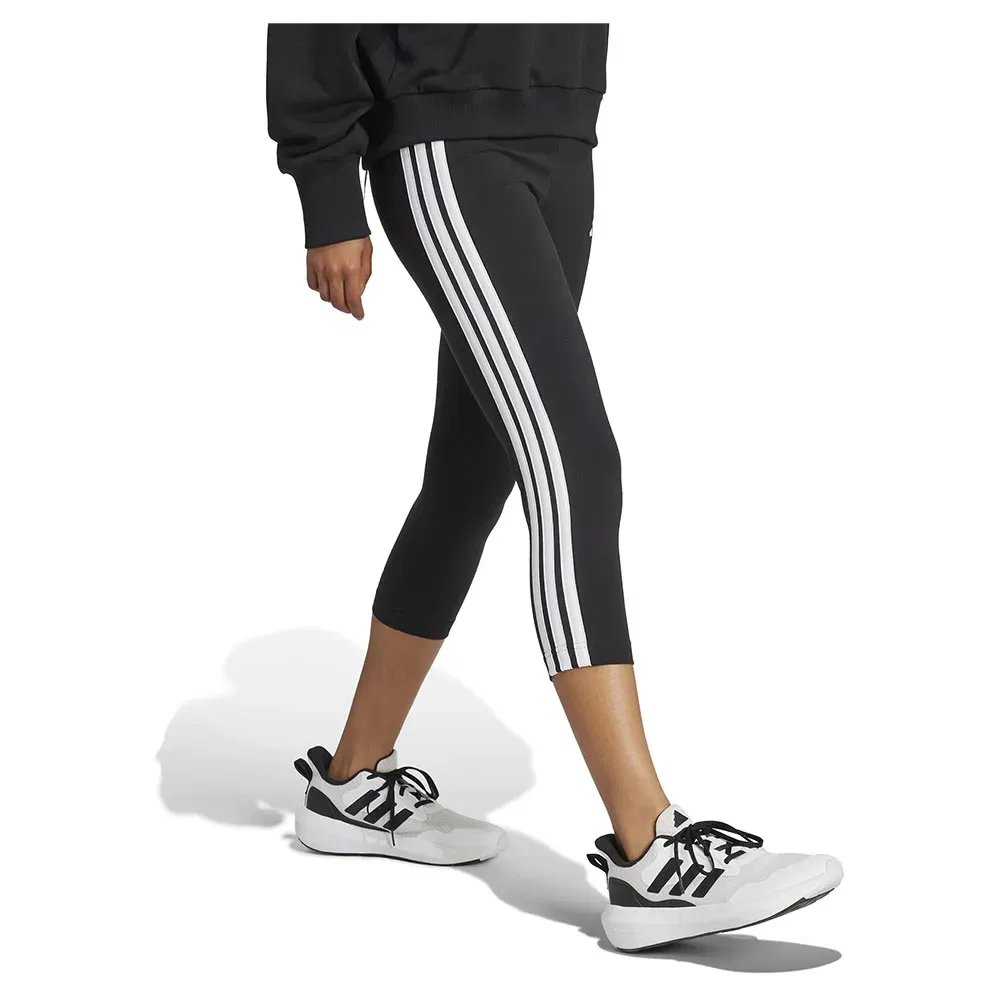 Леггинсы 3/4 Adidas 3 Stripes Adidas, черный — фото 4
