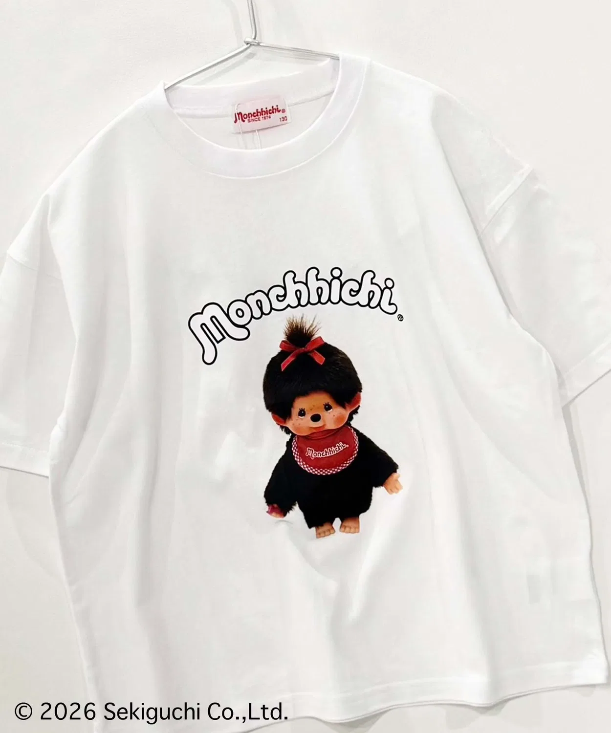 Детская футболка с принтом Oversize Monchhichi THE CASUAL, White