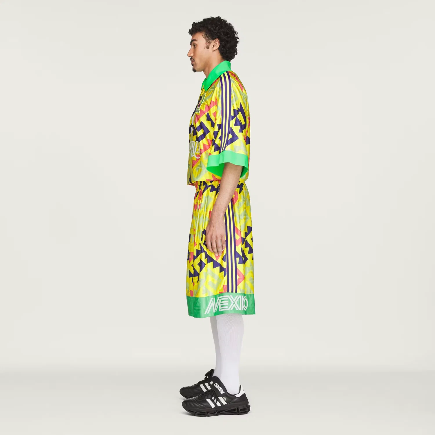Мужские шорты с сублимационным принтом Chavarria Goalkeeper Adidas Originals, лимонный/фиолетовый/оранжевый — фото 2