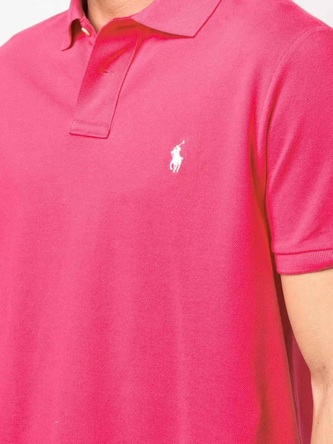 Поло с Вышивкой из Пике Polo Ralph Lauren, розовый — фото 3