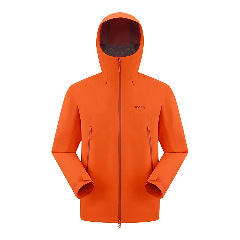 Детский ветрозащитный дождевик с капюшоном TOREAD, Sunlight Orange